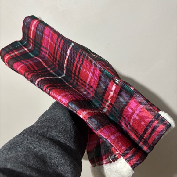 Victoria's Secret Tartan Plaid Shearling Logo Tote Bag Shoulder Purse - Picture 6 of 9